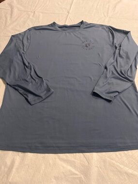 Hang Ten Men's Long Sleeve Performance Tee - Slate Blue